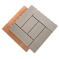 thumbnail image 5 of FlooringInc DYI Helios Outdoor 6 Slat Interlocking Deck Tiles, 12"x12", 1 Tile (1 Sqft), Red, 5 of 7