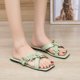 thumbnail image 1 of Sandalias de playa planas lisas decorativas con punta abierta para vacaciones informales con flores para mujer Wmkox8yii  ytu6936, 1 of 6