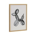 thumbnail image 4 of Kate and Laurel Black Bubble Balloon Dog Animal Framed Wall Art by The Creative Bunch Studio, 12x16 Gold, Modern Balloon Animal Art for Wall, 4 of 7