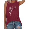thumbnail image 1 of Pompotops Fashion Woman Causal Rounk Neck Printing Blouse Sleeveless T-Shirt Summer Tank Tops, 1 of 3