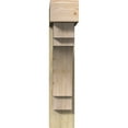thumbnail image 2 of Ekena Millwork 8"W x 34"D x 38"H Merced Block Rough Sawn Bracket w/ Offset Brace, Douglas Fir, 2 of 25