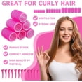 thumbnail image 5 of 48 rulos autoagarrables con pinzas, rizadores jumbo sin calor para peinar cabello largo, mediano y corto (rosa, 3 tamaños), 5 of 5