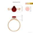 thumbnail image 5 of ANGARA Lab Grown 1.9 Ct Nature-Inspired Pear Ruby Hidden Halo Engagement Ring for Women in 14K Rose Gold (Size-9x7mm) | July Birthstone, Anniversary, Jewelry Gift for Women | Lab-Grown Ruby Ring, 5 of 7