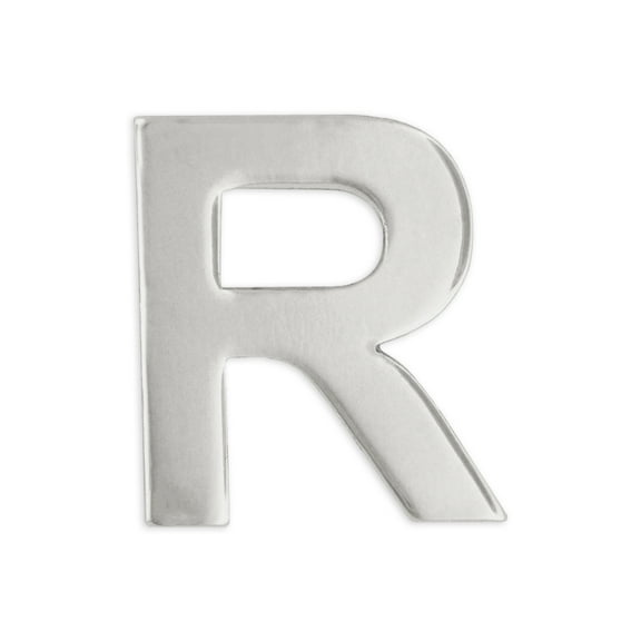 PinMart's Silver Letter R Alphabet Lapel Pin - 10 Pack