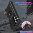 thumbnail image 4 of Design for Samsung Galaxy S24 Plus Phone Case with Camera Lens Ring Holder Kickstand Heavy Duty Rugged Shockproof Military Grade Bumper Protective Cover for Women Men Girls 6.7 inch Black, 4 of 9
