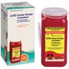 BD Home Sharps Disposal By Mail Mailback Sharps Container 300 Pen Needles / Up to 100 Insulin Syringes Red Base / White Lid Vertical Entry Tethered Snap On Lid - 323487