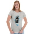 thumbnail image 4 of Christ is With Me Christian Faith Womens Slim Fit Graphic Tee Brisco Brands S, 4 of 5
