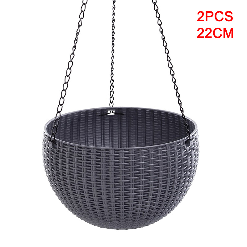 Stamens Spider,Hanging Basket Rattan Plastic Flower Pot Garden Hanging