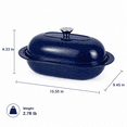 thumbnail image 5 of VAETTLO 16 inch Oval Enamel Bread Baker Set with Lid, Navy Blue Speckled Baking Dish with Silicone Mitts, Spatula and Bread Mat, 5 of 5