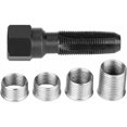 thumbnail image 1 of 5pcs carbon steel spark plug re thread tap tools with inserts for 14mm spark plugs repair, 1 of 5