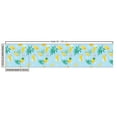 thumbnail image 3 of Tropical Fabric by the Yard, Composition of Fruits Smoothies Palm Leaves, Decorative Upholstery Fabric for Chairs & Home Accents, Pale Blue Mustard Green by Ambesonne, 3 of 5