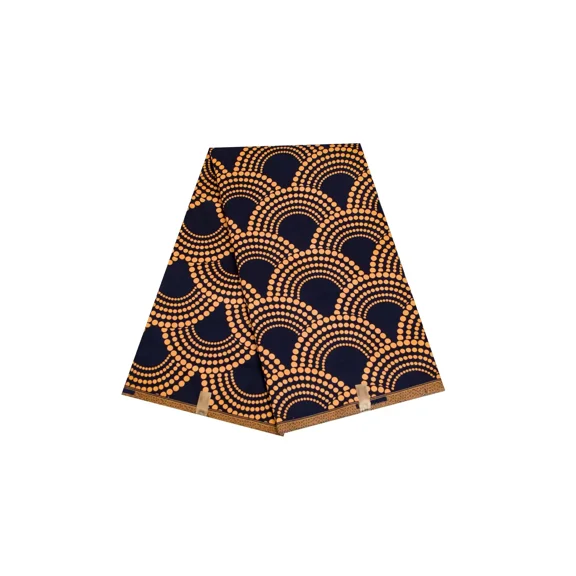 BintaRealWax African Fabric 6 Yards Polyester Material Wax Print Ankara Fabric for Party Dress 6390