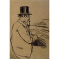 thumbnail image 2 of Santiago Rusiñol 11x14 Black Ornate Wood Framed Double Matted Museum Art Print Titled: Portrait of Erik Satie Playing the Harmonium (1891), 2 of 5
