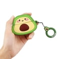 thumbnail image 5 of For Apple AirPods 3 (2021) Hybrid Cute 3D Fun Design Silicone Skin Cartoon Animal with Keychain Holder Rubber TPU Soft Phone Case Cover by Xpression [Avocado], 5 of 6