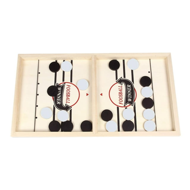 Mesa de futbolín de madera con disco de honda, juego de mesa interactivo para padres e hijos, regalo Grande