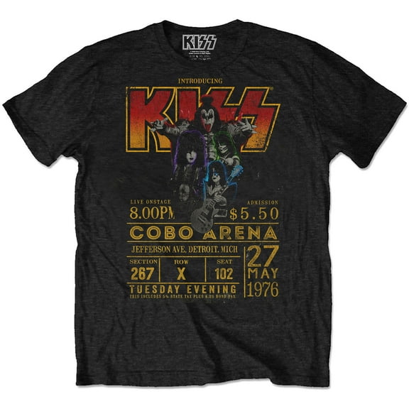 KISS Unisex T-Shirt Cobo Arena '76 (Eco-Friendly) (Small)