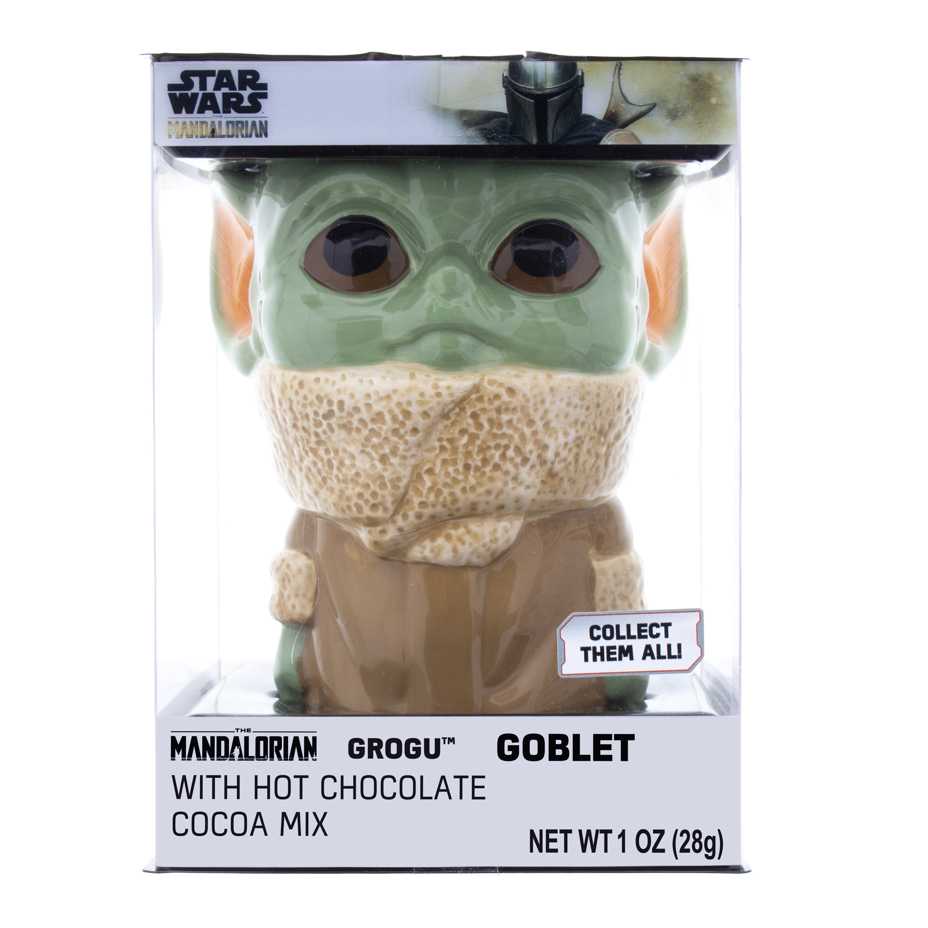 Star Wars Goblet with 1 OZ Hot Chocolate Cocoa Mix - The Child (Arms Down)