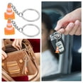 thumbnail image 4 of 4pcs Mini Traffic Cone Keychains Cute Road Block Pendants Key Rings For Handbags Backpack Accessories Key Decoration Pendants, 4 of 8