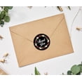 thumbnail image 3 of Darling Souvenir 45 Pcs Floral Wreath Round Thank You Black Stickers Envelope Seals-1.6 Inches, 3 of 4