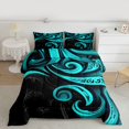 thumbnail image 2 of Manfei Geometric Swirl Lines Full Size Comforter Sets 3-Piece for Female Men Women,Vintage Aesthetic Bedding Comforter Set,Abstract Stripes Lightweight Bedding Sets,Ultra Soft Home Decor,Reversible, 2 of 8