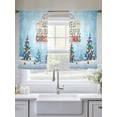 thumbnail image 5 of Winter Christmas Tree Sheer Curtains 45 inches Long, Have A Wonderful Christmas Snowing Light Filtering Sheer Window Curtains Rod Pocket Voile Drapes for Bedroom Living Room, 2 Panels 52"W x 45"L, 5 of 7