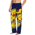 thumbnail image 2 of Daiia PLANETA EN FORMA DE PIZZA Men's Sleep Pant with Pockets and Drawstring,Pajama Pants-Small, 2 of 9