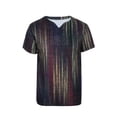 thumbnail image 3 of Mrrootc Men's Summer Print V-Neck Short Sleeve Casual Slim T-Shirt Tops, 3 of 4