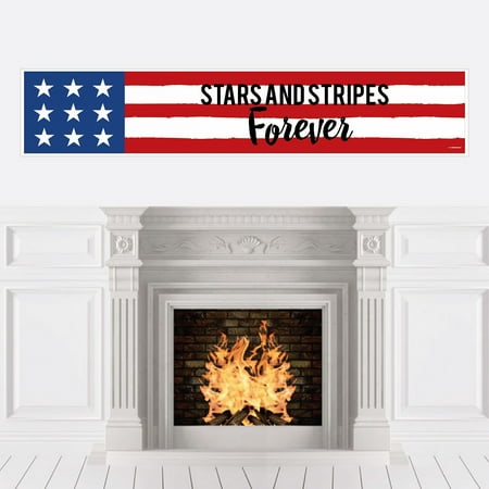 - Stars & Stripes - Memorial Day Patriotic Party Decorations Party Banner