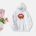 thumbnail image 1 of Sudaderas con capucha para mujer, diseño de boca, ropa de mujer, clásica con capucha y bolsillos, sudadera con capucha para adultos con patrón de boca XL Yinane sudadera con capucha de mujer, 1 of 8