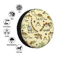 thumbnail image 4 of Wukai Cartoon Dinosaurs Print Spare Tire Cover for RV Trailer,Waterproof PVC Faux Leather Wheel Cover Fit for Truck,Trailer,RV,SUV,Camper and Most Vehicle-14 inch, 4 of 6