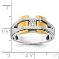 thumbnail image 2 of Diamond2Deal 14K Bague Complète en Or Bicolore pour Hommes 1/5 cttw Diamant Taille 10, 2 of 6