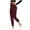 Wine, variant on CFLVAEK Fleece Lined Yoga Pants Women with Pocket Thermal Winter High Waisted Leggings Solid Color Tummy Control Workout Pant Wine S