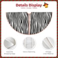 thumbnail image 4 of Daiia Zebra Skin Drawing Merry Christmas Tree Skirt , Xmas Large Lace-up Tree Skirt, Santa Snowflakes Rustic Home Decorations New Year Party Farmhouse Decor-48", 4 of 7