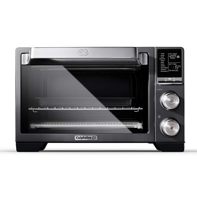 Calphalon - Horno freidora de aire, 11 en 1, combo de freidora de aire para horno, 26.4 cuartos de galón/25 L, se adapta a pizza de 12 pulgadas, acero inoxidable