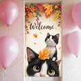 thumbnail image 2 of Decorative Design Welcome Banner Autumn Theme Cat Festive Decor Fall Decor for Home Decor Office Decor Indoor Decoration, 2 of 9
