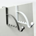 thumbnail image 2 of Over The Door Hook Hanger Coat Hat Household Holder Storage Multi-purpose Hanger Organizer Hooks Bag Hot Organization Household (Pearl White), 2 of 7