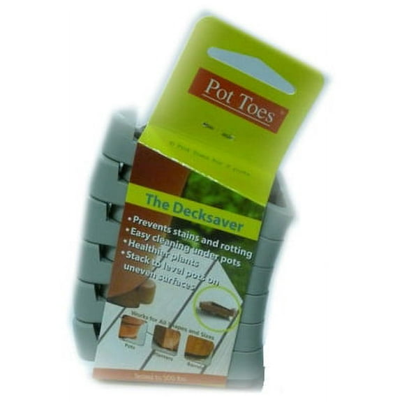 Gardenrite Pot Toes 6 Pack Light Grey Pot Toes PT-06LGCS - Pack of 6