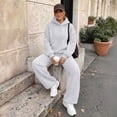 thumbnail image 4 of SUNBS 2 Piece Outfit for Women Lounge Sets Oversized Hoodie Wide Leg Pants Casual Fall Loungewear Sweatsuit, 4 of 9