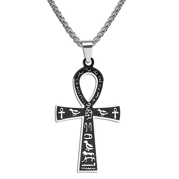 Cross-border New Witchcraft Stainless Steel Witch Knot Pendant Necklace Women's Men's Silver Witch Knot Necklace Jewelry Batch