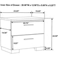 thumbnail image 6 of JERFIT Queen Size Bedroom Set with LED Headboard, 4-Piece Modern High Gloss White Bed Set with Dresser, Mirror & Nightstand, 6 of 10