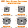 thumbnail image 4 of Contenedores de almacenamiento para vajilla China Storage Containers Kukikan de 4 piezas con carcasa rígida y fieltro, 4 of 8