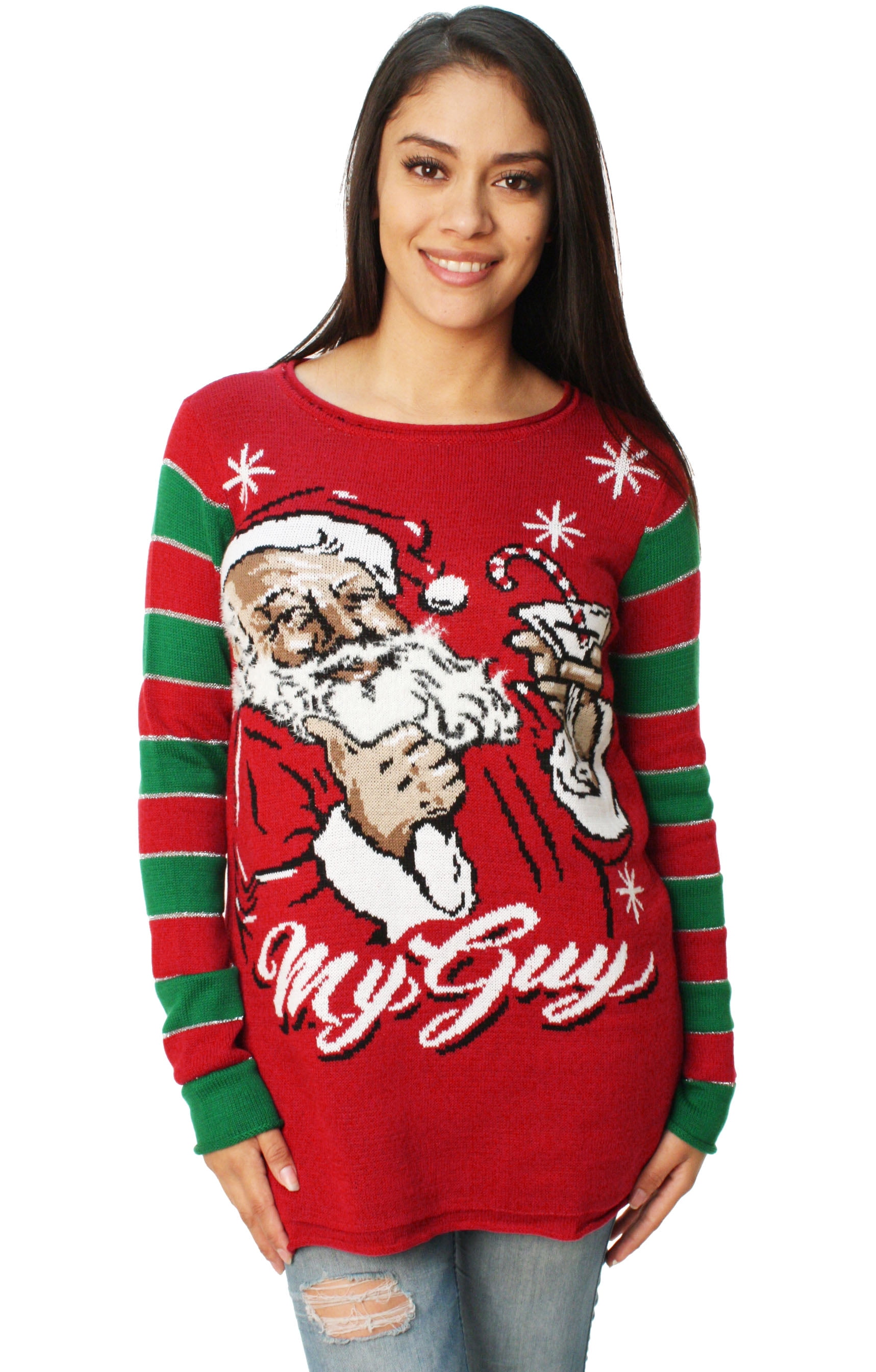 walmart santa sweater dress