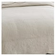 thumbnail image 3 of 3-Piece 100% Cotton Oversized Bedspread Lightweight Quilt Coverlet Embroidery Farmhouse Bedding Set ( Beige, Queen (100"x106")), 3 of 7