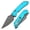 Blue, variant on Tenable Fenrir Folding Pocket Knives Blackwash D2 Blade,Made G10 with Green Misty Mountain Inspired Pattern Handle,B1034H12