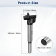 thumbnail image 3 of Broca Forstner Uxcell para trabajar la madera, 1.01in (26mm) con punta de carburo y vástago redondo para abrir agujeros en madera, 3 of 7