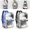 thumbnail image 2 of AMERTEER Clear Backpack Heavy Duty PVC Transparent Shoulder Handbag Waterproof School Bag, 2 of 10