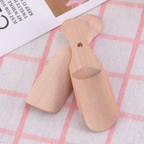 ROSENICE Bath Salt Scoop Wooden Small Wood Spoon for Home Use General Users 2Pcs 3.5Inch