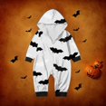 thumbnail image 1 of Family Halloween Pjs Matching Sets Halloween Print Long Sleeve Zippered One Piece Pajama Hooded Jumpsuit Winter Halloween Pjs Family Set, 1 of 4