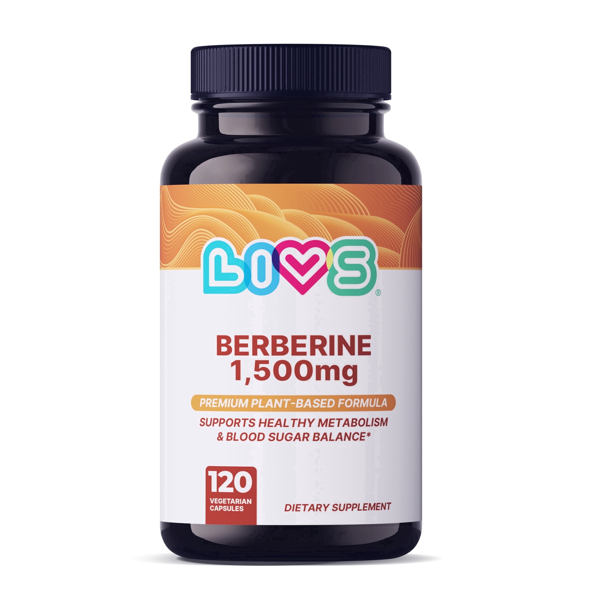 LIVS Nutrition Berberine 1500mg – Berberine HCl Supplement for Metabolism Support – Vegetarian Capsules, Non-GMO, Gluten Free, Made in USA – 120 Count