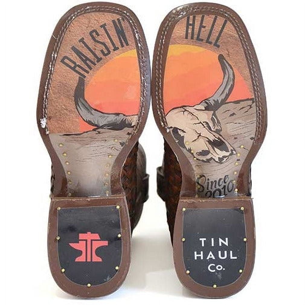 Tin Haul Western Boots Mens Ripples Raisin Hell 14-020-0077-0501